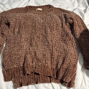 Cozy Brown Knit Sweater